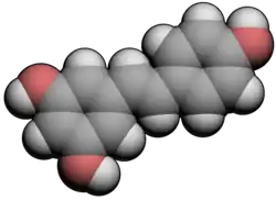 Chemical structure of trans-resveratrol