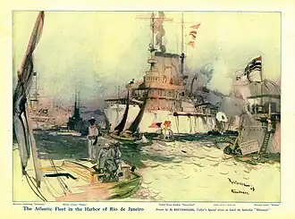 The Atlantic Fleet in the Harbor of Rio de Janeiro, as part of the Great White Fleet expedition (1907)