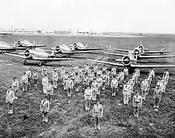 Cadets with AT-6 Texans