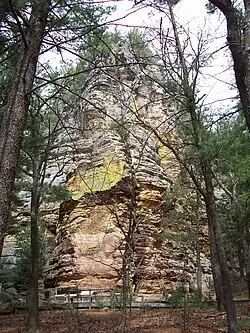 Outcropping rock