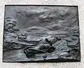Plaque celebrating his enthusiasm for motor racing. (Bronze)