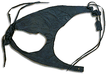 Bikini-like leather subligaculum found in excavations of Roman London (Museum of London)