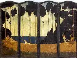Rose Valley folding screen, 1903 or 1904