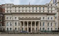 A perspective corrected view of the North face of the Royal College of Surgeons of England in 38-43 Lincoln’s Inn Fields in London, England