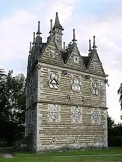 Rushton Triangular Lodge, Northamptonshire, England, built in the late 16th century to symbolise the Holy Trinity