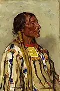 Joseph Henry Sharp, 'Chief Flat Iron', 1905, one of Evans' donations to the Smithsonian[7]