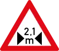 Width restriction ahead