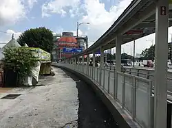 Covered walkway leading to the Sunway Velocity Shopping Complex from Entrance B.