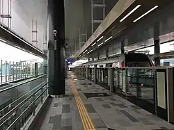 Platform level of station.