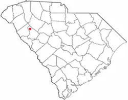 Location of Cokesbury, South Carolina
