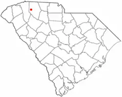 Location of Duncan, South Carolina