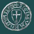 The Masters of Poitou used this seal. It has been used from the middle of the 12th century to the end of the Order.