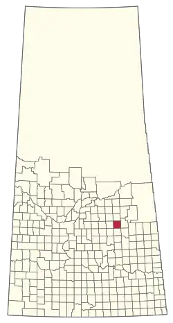 Location of the RM of Ponass Lake No. 367 in Saskatchewan