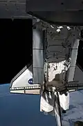 Endeavour docked at the ISS