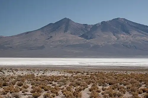 Chiguana salt lake (Salar de Chiguana) in the Pelcoya and Chiguana Cantons
