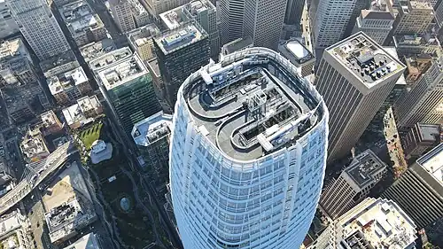 The roof of Salesforce Tower