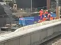Work in progress at Salford Crescent Railway station July 2025