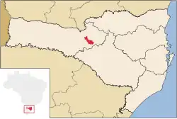 Location of Videira