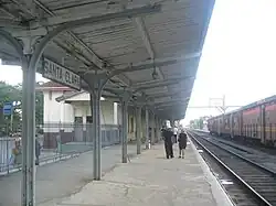 Platform 1 and building