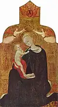 Madonna by Sassetta, a late representative of the distinctive Siennese style. 1432–36
