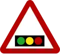Traffic light ahead (horizontal)