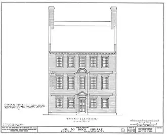 Savage house, 30 Dock Sq., built early 18th century, demolished 1926