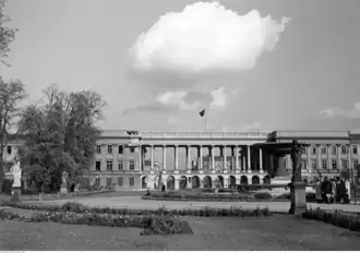 Saxon Palace viewed from Saxon Garden (1939)