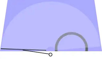 Fig. 4: Simple-arc single-blade system, used on the VAZ-1111 Oka, Fiat Panda I/SEAT Marbella, Fiat Uno, Citroën AX, Citroën BX, Citroën ZX, SEAT Ibiza I and 1986-2003 Jaguar XJs