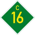 C16 road shield}}