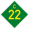 C22 road shield}}
