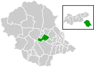 Location within Lienz district