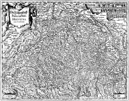 Detailed, black-and-white map