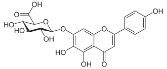 7-(beta-D-Glucopyranuronosyloxy)-5,6-dihydroxy-2-(4-hydroxyphenyl)-4H-1-benzopyran-4-one