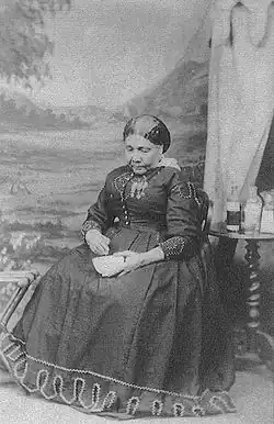 One of only two known photographs of Mary Seacole, taken by Maull & Company in London, c.1873.
