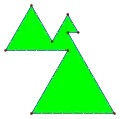 A serial-sided isogon order 9, internal angle 60°.[5] Spirolateral 60°91,4,7.