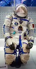 The space suit worn by Shenzhou 5 crew member Yang Liwei on display