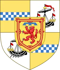 Arms of the Prince of Wales (in Scotland, as Duke of Rothesay)