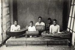 A Thai orchestra or Traditional Thai musical ensembles in 1900