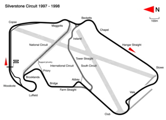 Silverstone Circuit in its 1997 configuration