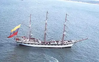 Simon Bolivar under sail