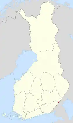 Location of Simpele in Finland