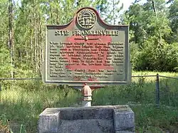 Franklinville historical marker