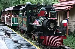 3&nbsp;ft (914&nbsp;mm) gauge Six Flags & Texas Railroad in operation in 2007