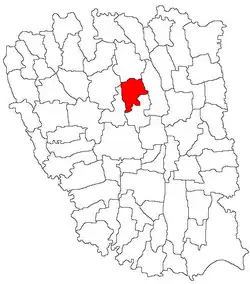 Location in Galați County