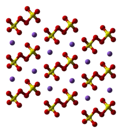 Ball-and-stick model of the crystal structure