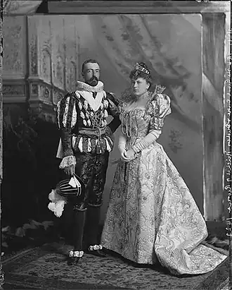 Grand Duke Michael Mikhailovich of Russia and his wife, The Countess of Torby, as King Henry IV of France and Gabrielle d'Estrées