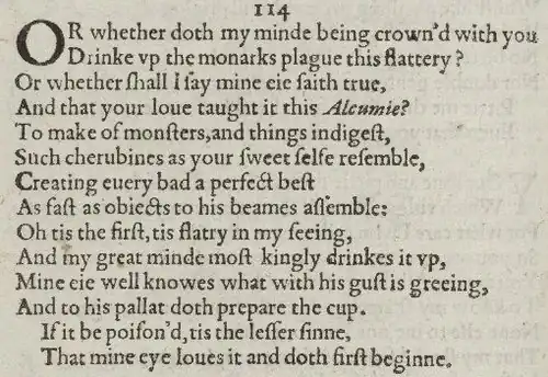 Detail of old-spelling text