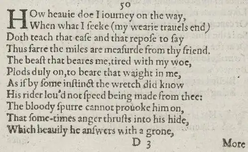 Detail of old-spelling text