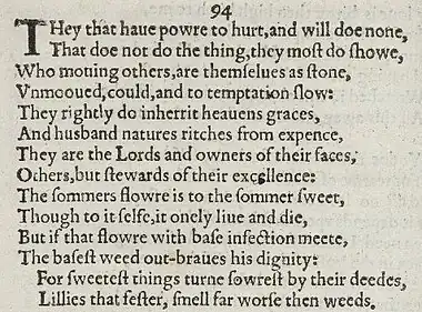 Detail of old-spelling text