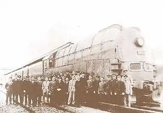 Mantetsu Pashina class locomotive パシナ973 at its trial run